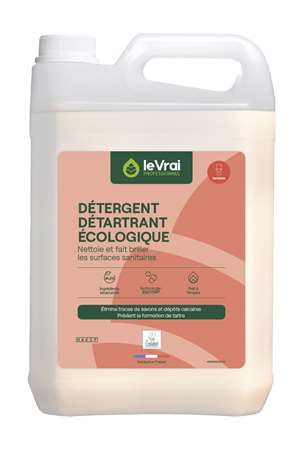 Image de Le Vrai Pro Détergent Détartrant Sanitaires 5l 'Ecolabel'