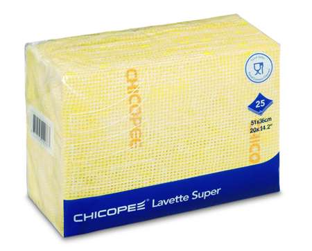 Image de Chicopee Lavette' Super' 51x36 80gr Jaune Paquet x 25