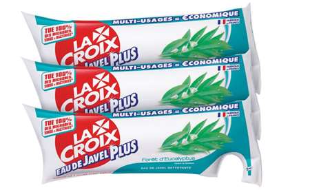 Image de Carton de 48 doses de Javel Plus LaCroix Eucalyptus 250ml