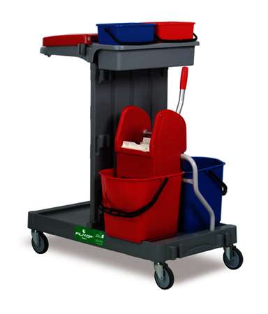 Image de Chariot De Ménage-Lav. Alpha 4103 2X15 L + Presse Roues D125