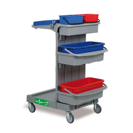 Image de Chariot De Ménage-Lavage Polypro 'Alpha 1111' 2X10 L