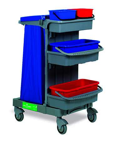 Image de Chariot De Ménage-Lavage Polypro 'Alpha 1111' 2X10 L