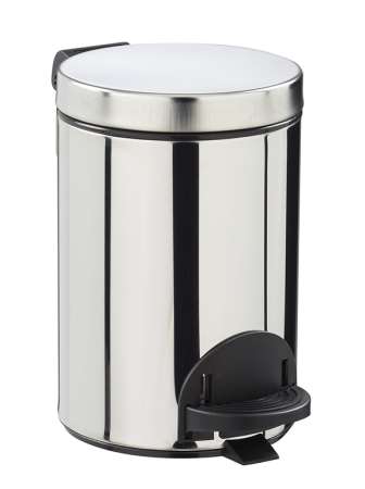 Image de Poubelle 3l à Pédale Métal Inox /Seau Antibacterien