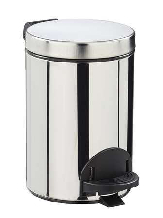 Image de Poubelle 3l à Pédale Métal Inox /Seau Antibacterien