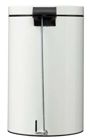 Image de Poubelle 20l à Pédale Métal Laqué Blanc /Seau Antibacterien