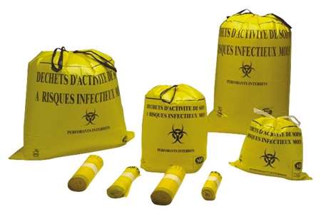 Image de Sac Poubelle 50l BD/23µ Lien Coul. DASRI NFX Jaune x 400