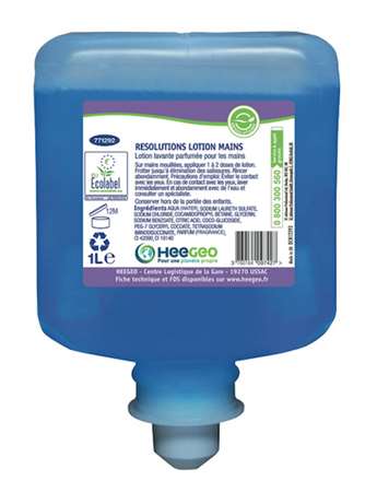 Image de Lotion Lavante Mains 'Resolutions ' Cartouche 1l X6 Ecolabe