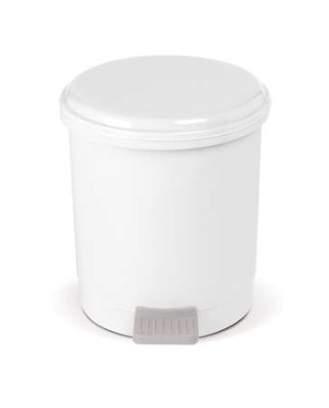 Poubelle à Pédale Plast . Blanche 6L