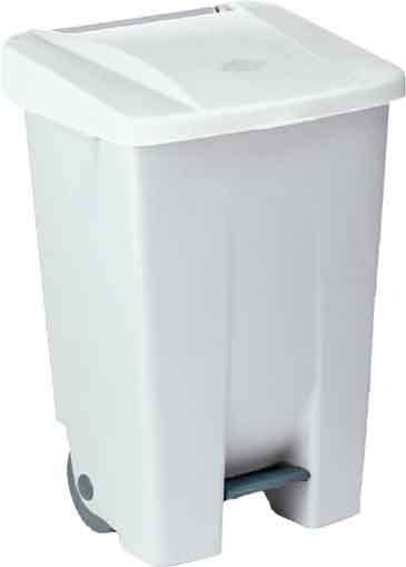 Image de Poubelle Mobility à Pédale Plastique 80L Blanc