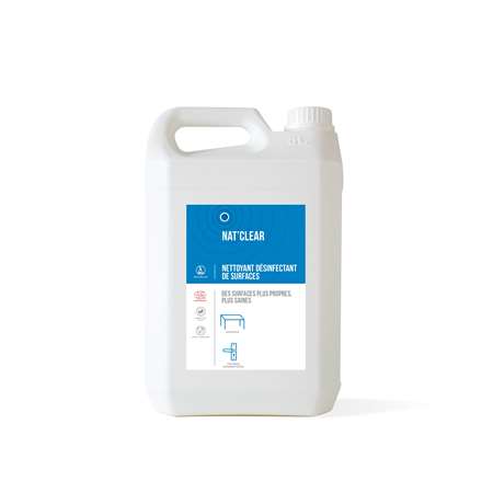 Nat''Clear 5l  Bio-Nettoyant Désinf.Virucide ECOCERT