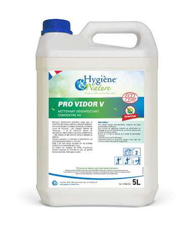 Pro Vidor V 5l Nettoyant Désinfectant Concentré VO Ecocert