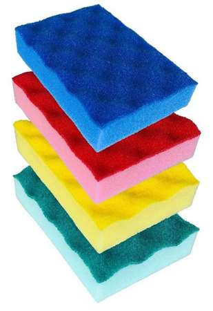 Image de Eponge Synth. Double Face Récurante HACCP lot de 5 Bleues