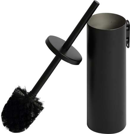 Image de Porte Balayette WC Mural Noir Mat