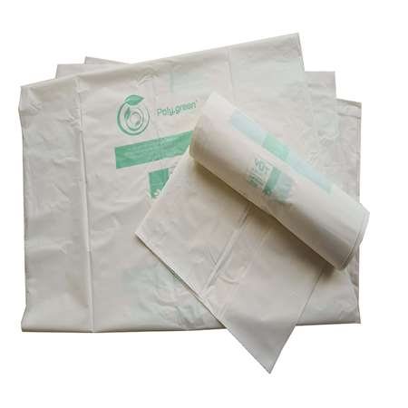 Image de Housse 240L Biodègradable Blanc 24µ X 100