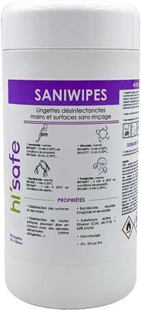 Image de Lingettes Désinfectantes Mains/ Surfaces Boîte 100