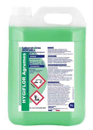Image de Hygiflor 3D 'Agrumes'5l Détergent Désinfectant Désodorisant