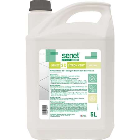 Image de Senet 3D Détergent Désinfectant Parfumé Citron 5L